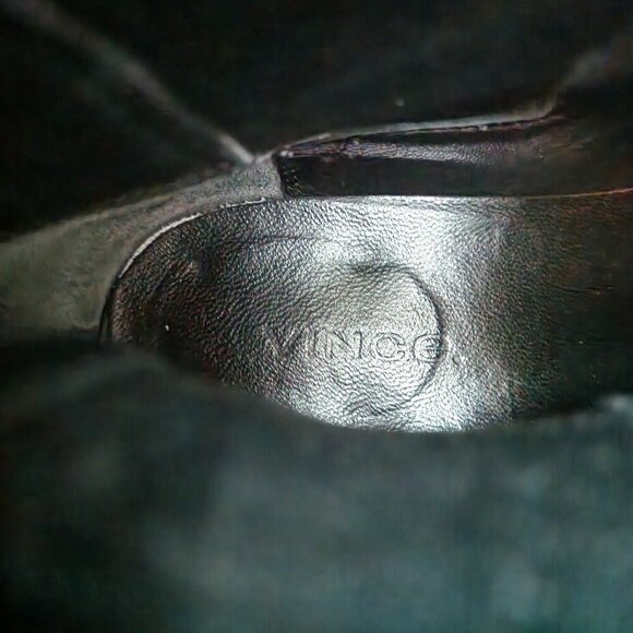 Vince Denver Western Chelsea Black Leather Ankle Boot Booties Womens 6.5 - Picture 9 of 11